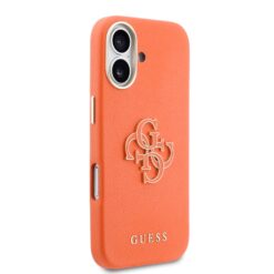 GUESS Калъф Apple iPhone 17, PU 4G Resin Metal Logo /оранжев/ – GUHCP17S5PS4RGGO
