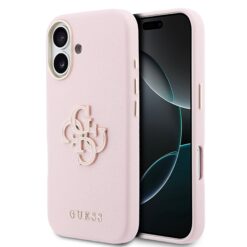 GUESS Калъф Apple iPhone 17, PU 4G Resin Metal Logo /розов/ – GUHCP17S5PS4RGGP