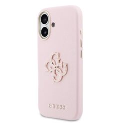 GUESS Калъф Apple iPhone 17, PU 4G Resin Metal Logo /розов/ – GUHCP17S5PS4RGGP