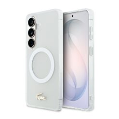 LACOSTE Калъф Samsung S26, PC/TPU Frosted Finish Gold Logo MagSafe /бял/ – LCHMS26SUFWAH