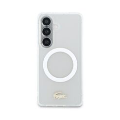 LACOSTE Калъф Samsung S26, PC/TPU Frosted Finish Gold Logo MagSafe /бял/ – LCHMS26SUFWAH