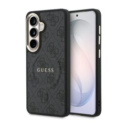 GUESS Калъф Samsung S26 Plus, PU Leather 4G Gold Frame MagSafe /черен/ – GUHMS26MP4MSEGCK
