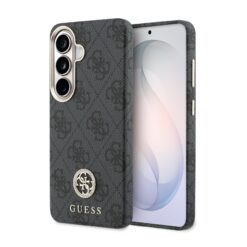 GUESS Калъф Samsung S26, PU Leather 4G Strass Logo Gold Frame MagSafe /черен/ – GUHMS26SP4GRMDEK