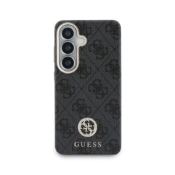 GUESS Калъф Samsung S26, PU Leather 4G Strass Logo Gold Frame MagSafe /черен/ – GUHMS26SP4GRMDEK