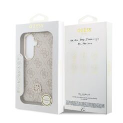 GUESS Калъф Samsung S26, PU Leather 4G Strass Logo Gold Frame MagSafe /розов/ – GUHMS26SP4GRMDEP