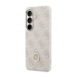 GUESS Калъф Samsung S26, PU Leather 4G Strass Logo Gold Frame MagSafe /розов/ – GUHMS26SP4GRMDEP
