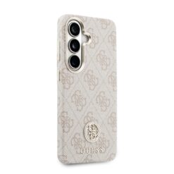 GUESS Калъф Samsung S26, PU Leather 4G Strass Logo Gold Frame MagSafe /розов/ – GUHMS26SP4GRMDEP