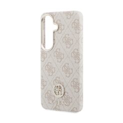 GUESS Калъф Samsung S26, PU Leather 4G Strass Logo Gold Frame MagSafe /розов/ – GUHMS26SP4GRMDEP