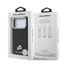 Karl Lagerfeld Калъф Apple iPhone 17 Pro Max, PU K/C Heads Pins MagSafe /черен/ – KLHMP17X6PFKCLK