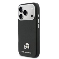 Karl Lagerfeld Калъф Apple iPhone 17 Pro Max, PU K/C Heads Pins MagSafe /черен/ – KLHMP17X6PFKCLK