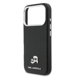 Karl Lagerfeld Калъф Apple iPhone 17 Pro Max, PU K/C Heads Pins MagSafe /черен/ – KLHMP17X6PFKCLK