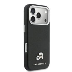 Karl Lagerfeld Калъф Apple iPhone 17 Pro, PU K/C Heads Pins MagSafe /черен/ – KLHMP17L6PFKCLK