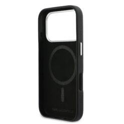 Karl Lagerfeld Калъф Apple iPhone 17 Pro, PU K/C Heads Pins MagSafe /черен/ – KLHMP17L6PFKCLK