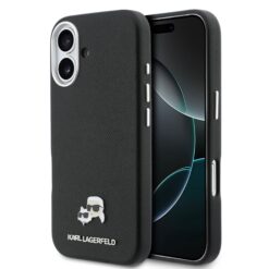 Karl Lagerfeld Калъф Apple iPhone 17, PU K/C Heads Pins MagSafe /черен/ – KLHMP17S6PFKCLK
