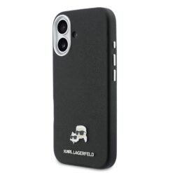 Karl Lagerfeld Калъф Apple iPhone 17, PU K/C Heads Pins MagSafe /черен/ – KLHMP17S6PFKCLK