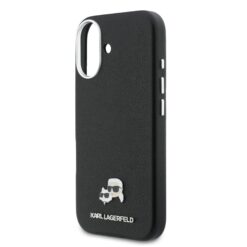 Karl Lagerfeld Калъф Apple iPhone 17, PU K/C Heads Pins MagSafe /черен/ – KLHMP17S6PFKCLK