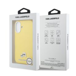 Karl Lagerfeld Калъф Apple iPhone 17, PU K/C Heads Pins MagSafe /жълт/ – KLHMP17S6PFKCLY