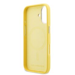 Karl Lagerfeld Калъф Apple iPhone 17, PU K/C Heads Pins MagSafe /жълт/ – KLHMP17S6PFKCLY
