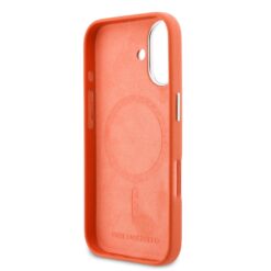 Karl Lagerfeld Калъф Apple iPhone 17, PU K/C Heads Pins MagSafe /оранжев/ – KLHMP17S6PFKCLO