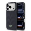 LACOSTE Калъф Apple iPhone 17 Pro Max, PVC Petit Pique Semi Wrap MagSafe /тъмносин/ – LCSCMP17XPLAV