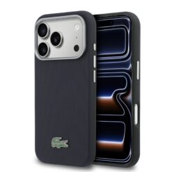 LACOSTE Калъф Apple iPhone 17 Pro Max, PVC Petit Pique Semi Wrap MagSafe /тъмносин/ – LCSCMP17XPLAV