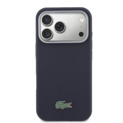 LACOSTE Калъф Apple iPhone 17 Pro Max, PVC Petit Pique Semi Wrap MagSafe /тъмносин/ – LCSCMP17XPLAV