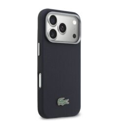 LACOSTE Калъф Apple iPhone 17 Pro Max, PVC Petit Pique Semi Wrap MagSafe /тъмносин/ – LCSCMP17XPLAV