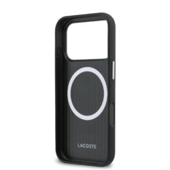 LACOSTE Калъф Apple iPhone 17 Pro Max, PVC Petit Pique Semi Wrap MagSafe /тъмносин/ – LCSCMP17XPLAV